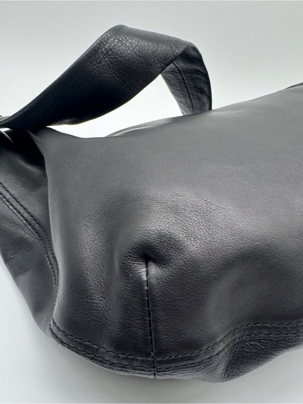 Madewell The Piazza Slouch Black Leather Small Shoulder Bag - Picture 5 of 8